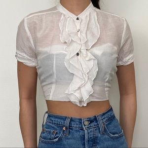 white sheer blouse